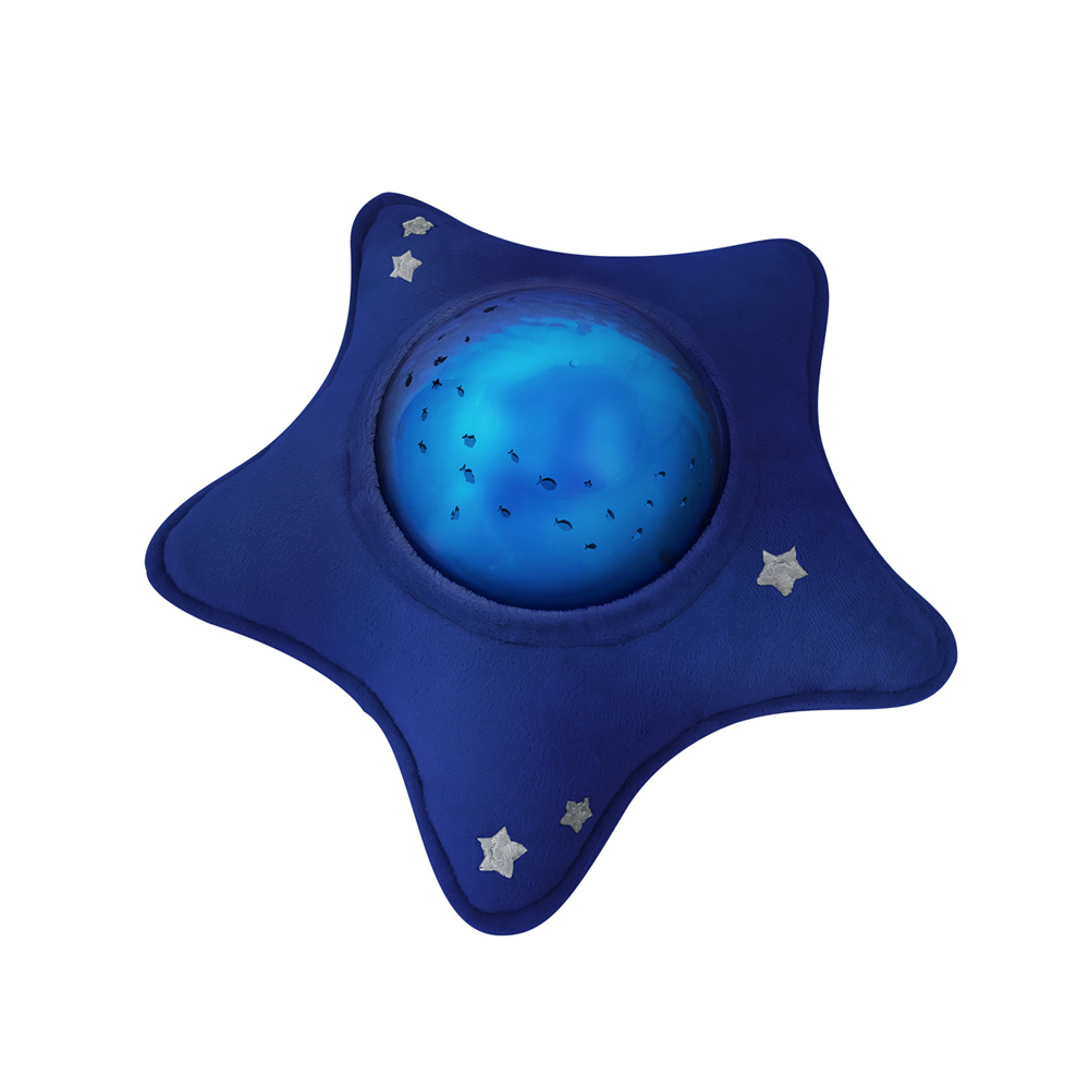 Veilleuse bébé projecteur dynamique aqua peluche étoile bleu de