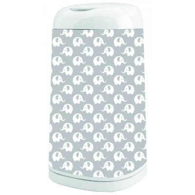 Angelcare - Pack Poubelle à Couche Dress Up laquée Blanc + 7 recharges anti- odeurs grande capacité