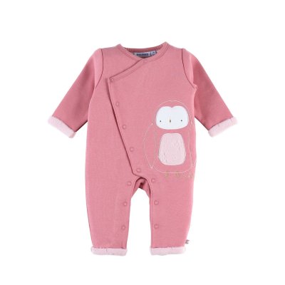 Gigoteuse hiver 0-6 mois Jersey bio Rose girafe - Noukie's