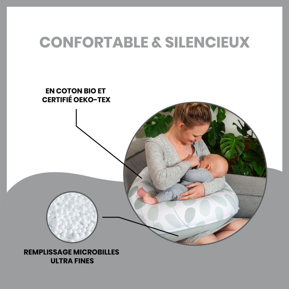 Babymoov B.LOVE Coussin de Maternité & Allaitement avec Remplissage  Microbilles ultra-fines - Made in Europe