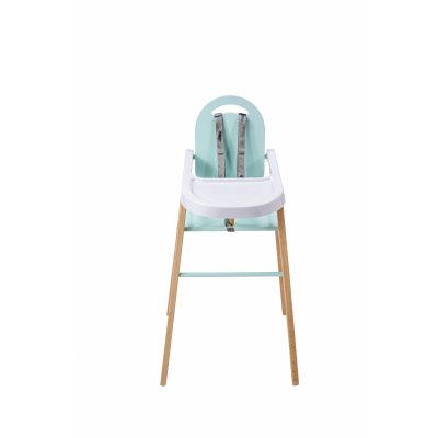COMBELLE Chaise haute bois lili hybride vert mint