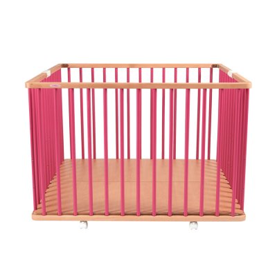 WEBABY Parc bébé pliable hêtre blanc 70x100 cm