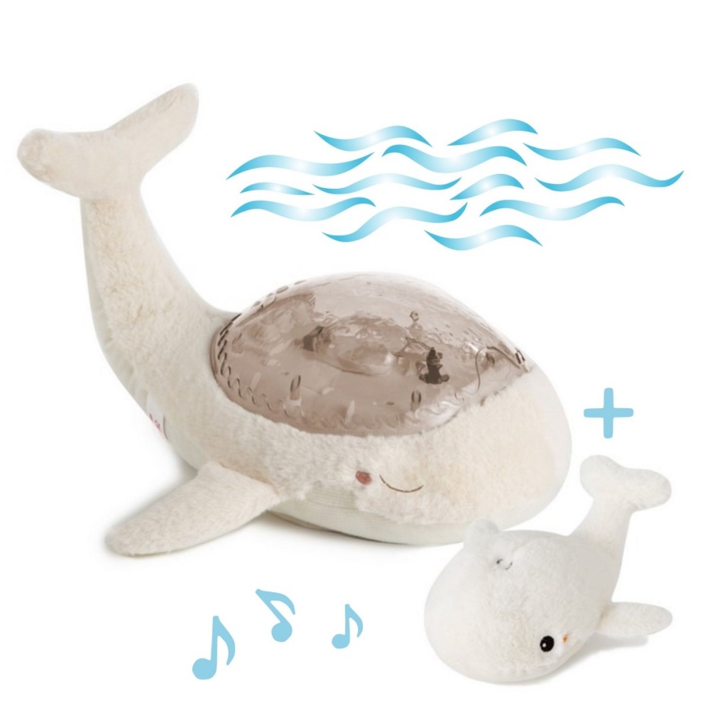 Veilleuse bébé projection plafond musicale famille baleine tranquille bleu  de Cloud b sur allobébé