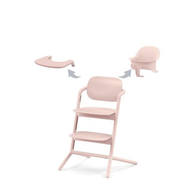 CYBEX Pack chaise lemo 3 en 1 (chaise + babyset + plateau repas) - pearl pink