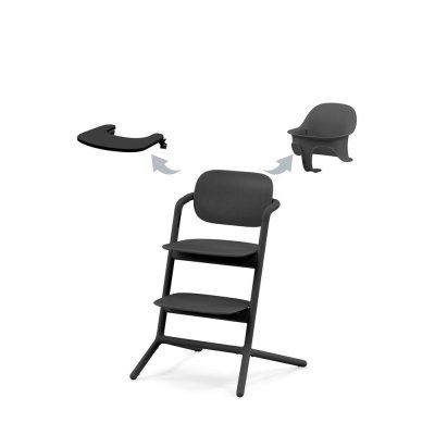 CYBEX Pack chaise lemo 3 en 1 (chaise + babyset + plateau repas) - stunning black