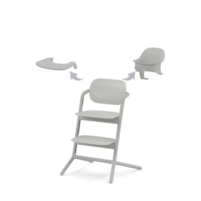 CYBEX Pack chaise lemo 3 en 1 (chaise + babyset + plateau repas) - suede grey