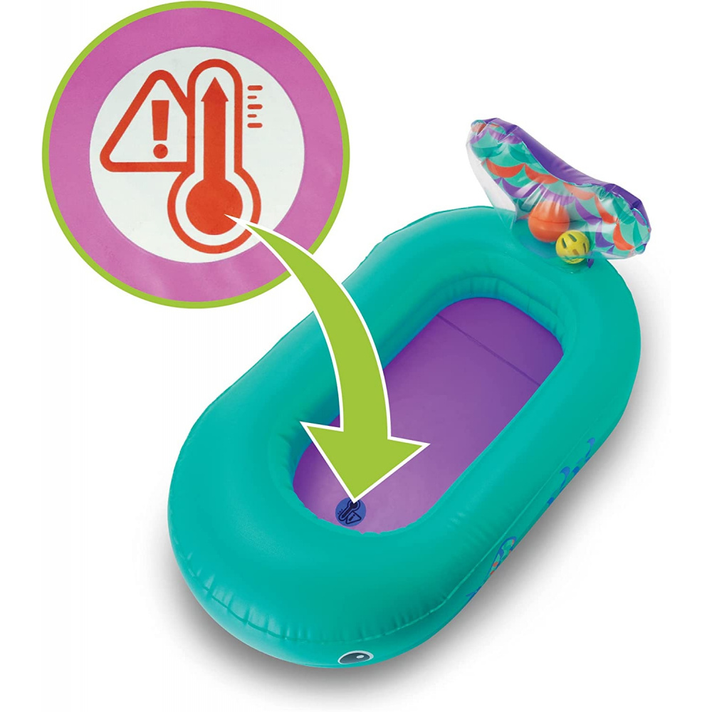 Baignoire baleine gonflable avec balles de jeu et thermètre intégré de  Infantino sur allobébé