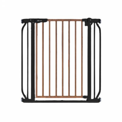 LZQ Barrière d'escalier, barrière de porte en métal extra sécurisée à  double serrure pour serrage, 85-95 cm, noir