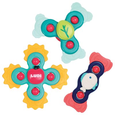 LUDI JOUETS Lot de 3 jouets rotatifs baby spinners