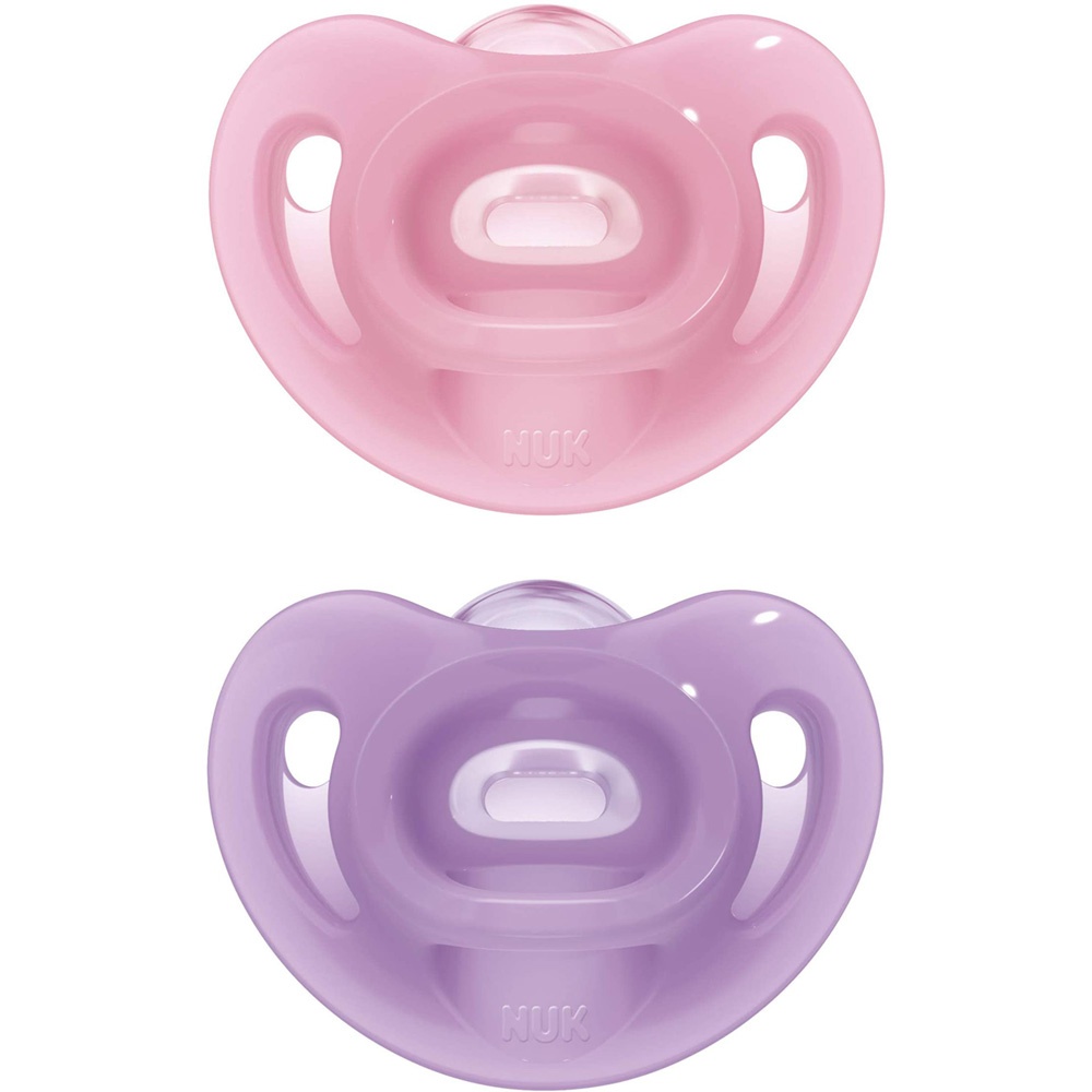 Lot De 2 Sucettes Sensitive 0 6 Mois Fille De Nuk Sur Allobébé