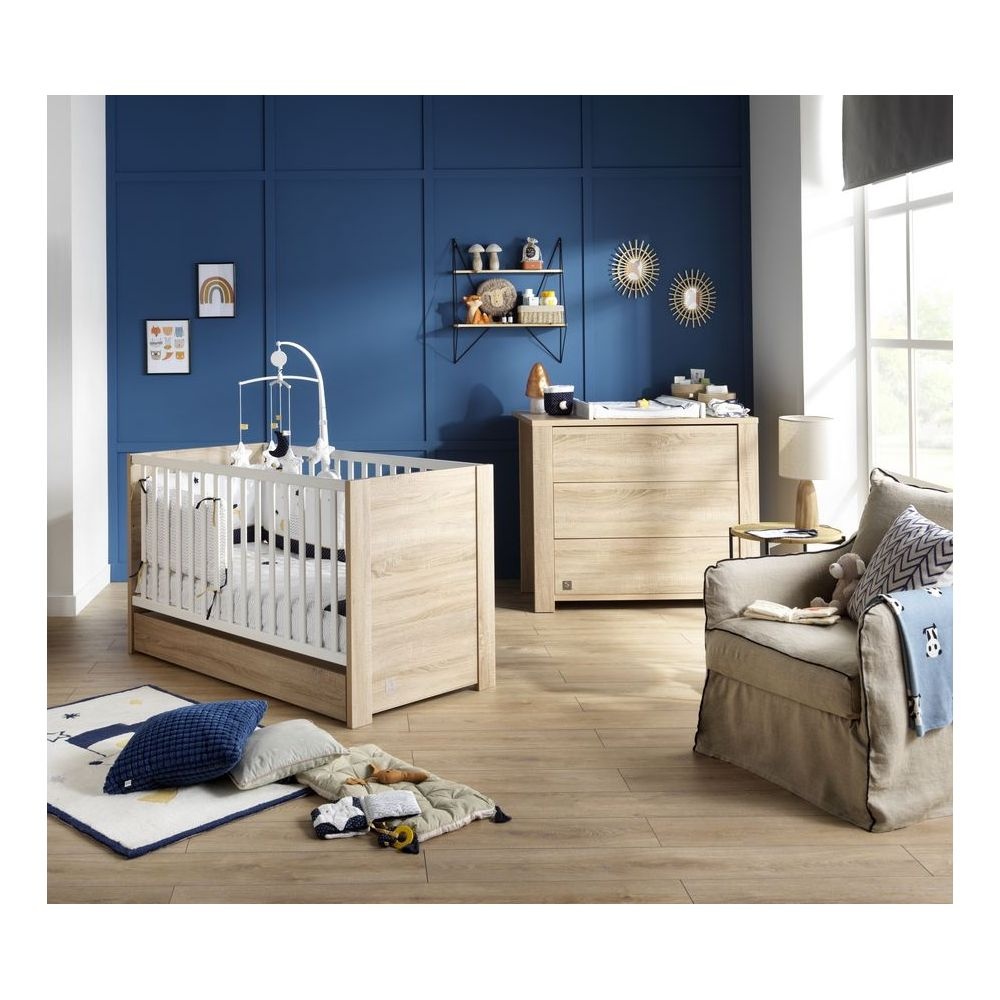 Chambre bébé complète Access bois : lit 70x140, commode, armoire, Sauthon  de Sauthon