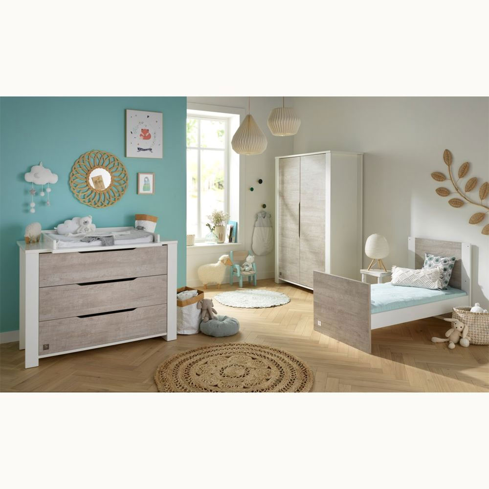 Chambre bébé complète Access bois : lit 70x140, commode, armoire, Sauthon  de Sauthon