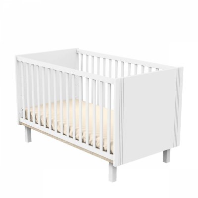 SAUTHON MEUBLES Lit évolutif bébé little big bed 70x140 cm eleonore blanc