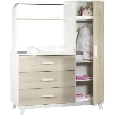 chambre bébé duo elfy lit  meuble combiné de sauthon