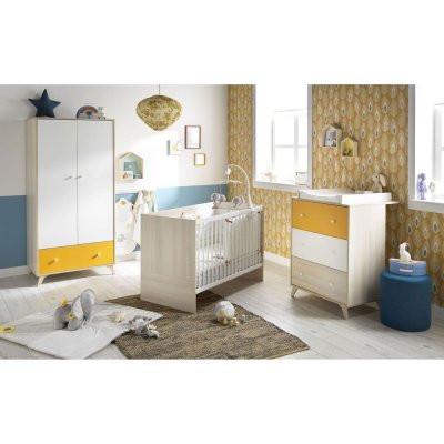 Chambre Bebe Trio Lit 60x1cm Transformable Commode Armoire Yuzu De Baby Price Sur Allobebe