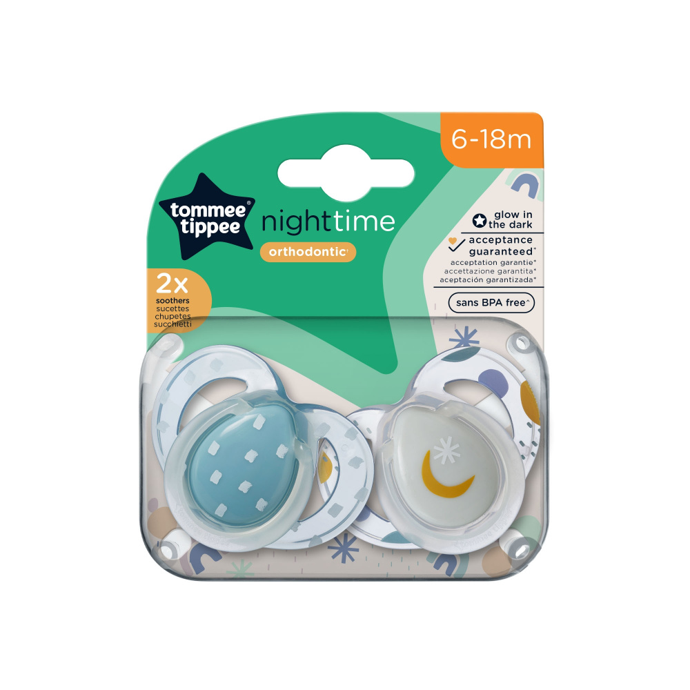 Lot de 2 sucettes Closer to Nature nuit Tommee Tippee - Bambinou