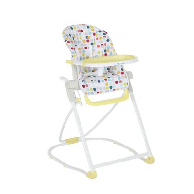BADABULLE Chaise haute compacte confetti jaune